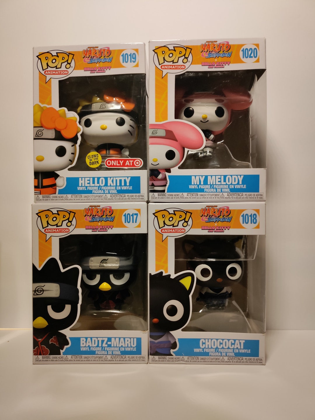 Funko Pop Hello Kitty, Chocolat, Badtz Maru, & My Melody 