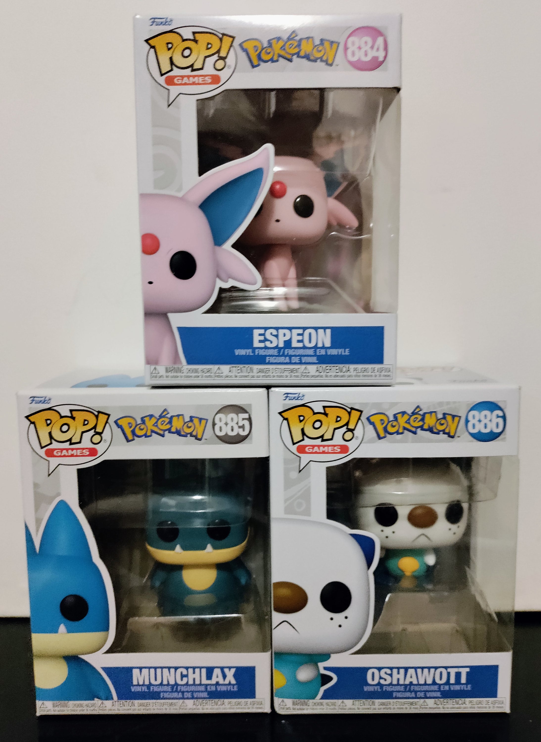 Funko Pop! Games: Pokémon 3 pack (Espeon/ Oshawott/ Munchlax