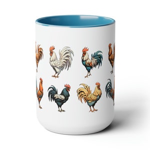 Rooster Mug, Mothers Day Rooster Mug, Women Chicken Mug, Love Chickens, Animal Mug, Farmer Farm Mug