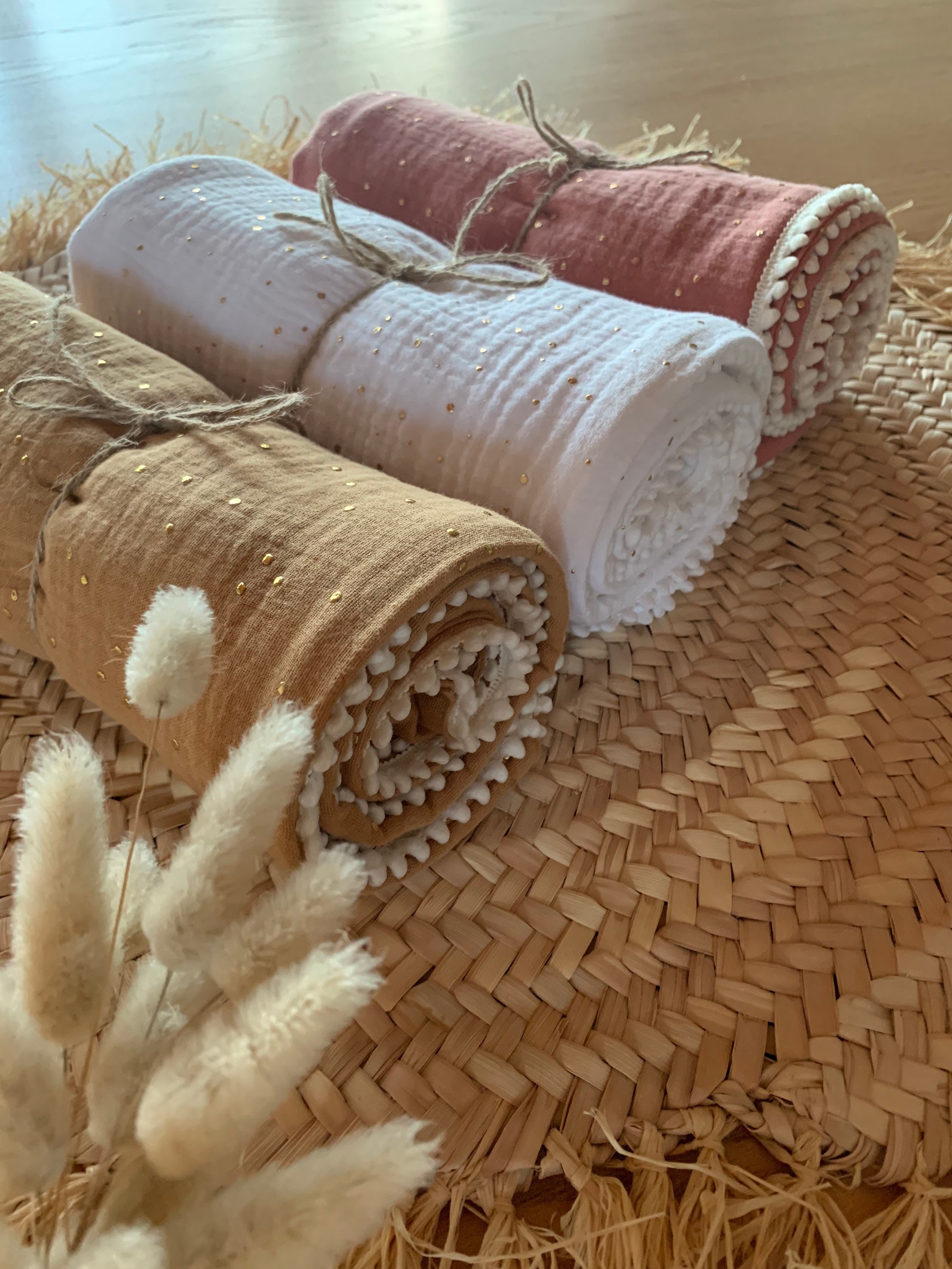 Maxi Lange/ Couverture Été/Gaze de Coton 90x70 cm.