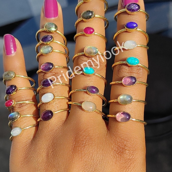 Wholesale Lot !! Multi Gemstone Ring, Multi Color Ring,Brass Handmade Ring, All Size Available in This Lot Ring, Women Jewelry, Bulk Lot