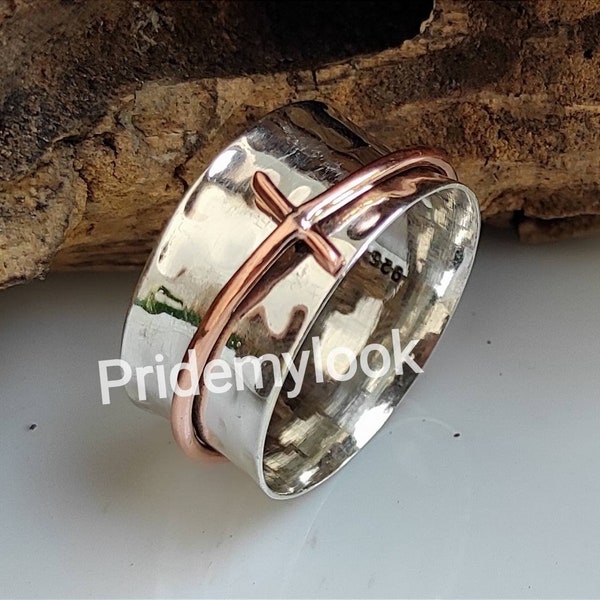 Christian Spinner Ring Men Etsy