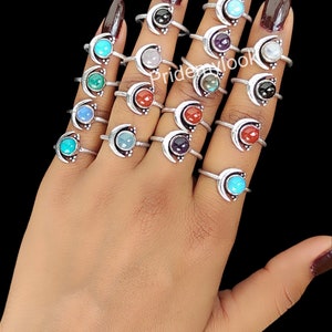 Wholesale Lot Multi Gemstone Mixed Rings , Bulk Rings Lot, 925 Sterling Silver Plated Rings Handmade Birthstone Rings, Bulk Ring, Order Now