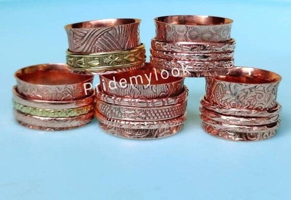 Wholesale Rings Lot Copper Spinner Rings Lot Bulk Spinner Rings
