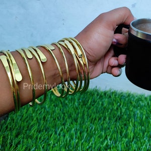 Thick West Indian Bangles, Set Of 7 Bangles, Brass Bangles, Bangles, West Indian Brass Bangles, Silver Boho bangles for women
