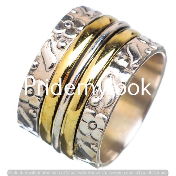 Plain Silver Ring Mothers Gift Ring Womens Ring Thumb Ring Spinning Ring Meditation Ring Three Band Ring Anxiety Ring 925 Silver Ring