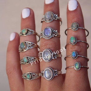 Natural Gemstone Ring, Mix Wholesale Rings, Bulk Mystery Pack Rings, Ring For Women, 925 Silver Plated Ring, Wholesale Jewelry Bulk Sale!