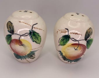 Vintage Hand Painted Salt and Pepper Shakers made in Japan Decorate with Fruit