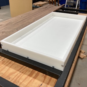 Reusable Professional Grade HDPE Epoxy Resin Coffee Table Mold 46.5"x22.5"x2.75"