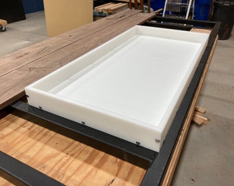 Reusable Professional Grade HDPE Epoxy Resin Coffee Table Mold 46.5"x22.5"x2.75"