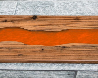 Walnut and Epoxy Resin River Charcuterie Board