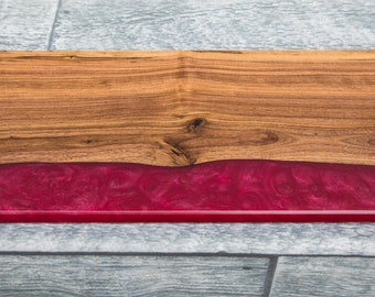 Walnut and Epoxy Resin River Charcuterie Board