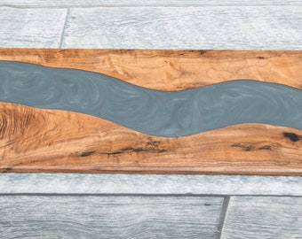 Walnut and Epoxy Resin River Charcuterie Board