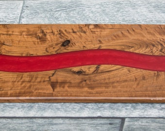 Walnut and Epoxy Resin River Charcuterie Board