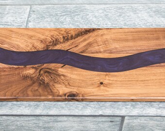 Walnut and Epoxy Resin River Charcuterie Board