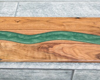 Walnut and Epoxy Resin River Charcuterie Board