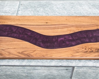 Walnut and Epoxy Resin River Charcuterie Board