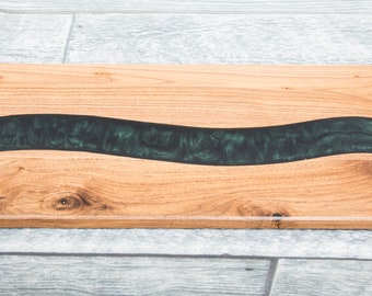 Walnut and Epoxy Resin River Charcuterie Board