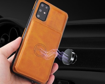 TPU Leather Wallet Phone Case: Magnetic Card Holder Back Cover