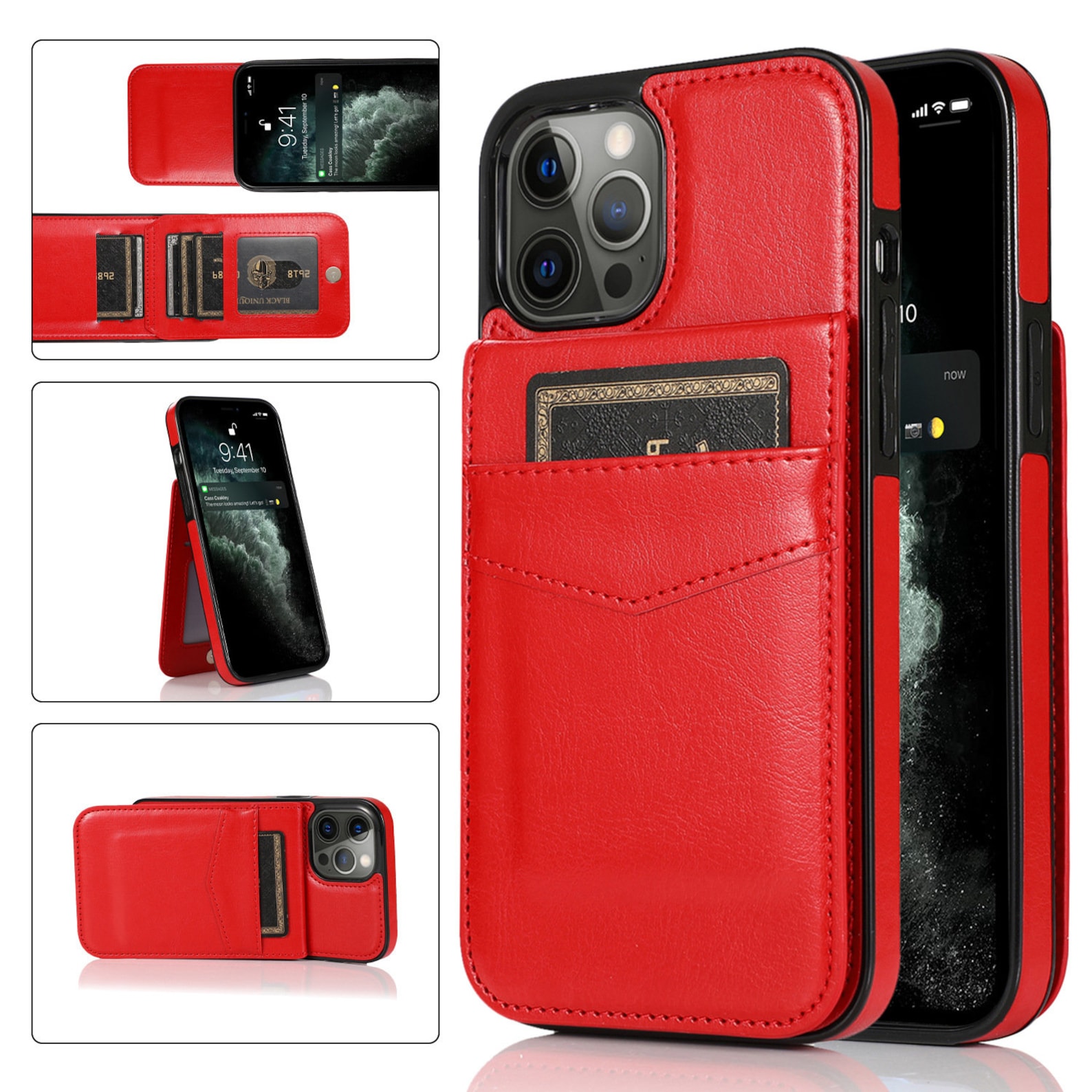 Personalized Leather Card Holder Case for Iphone 14 Pro Max Etsy