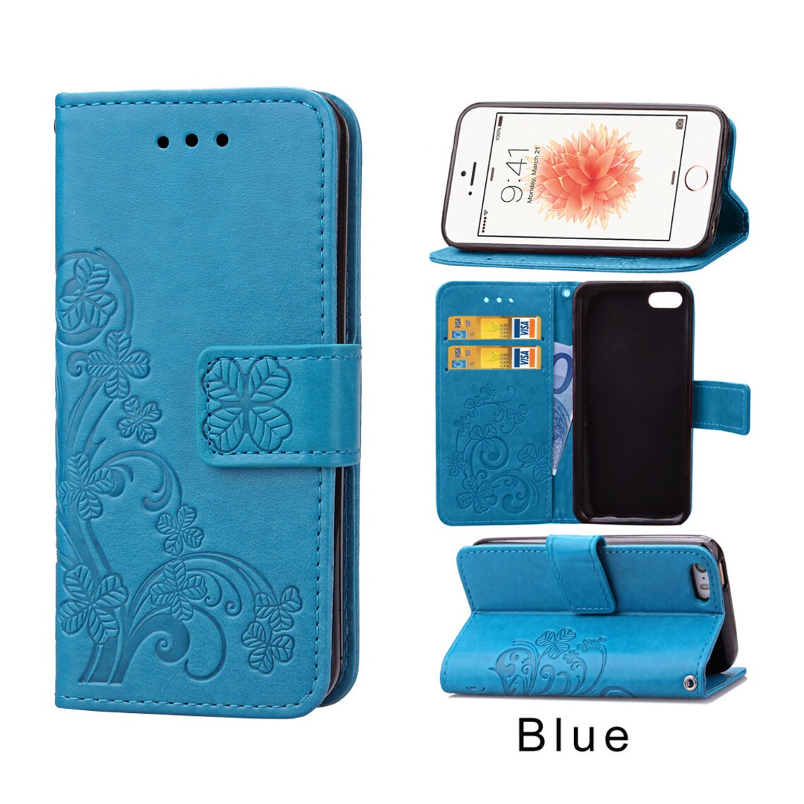 Leather card holder case for iPhone 5S 5C 6 6S 7 8 SE 2020 Etsy