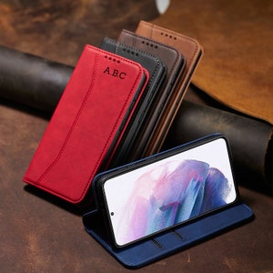 Personalisierte Hülle für Samsung Galaxy S25 Ultra S24 Plus S23 Hinweis 20 Hinweis 10 9 8 Handytasche Brieftasche Fall Samsung S8 S9 S10 Plus A71 5G A51