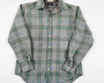 1990s PENDLETON Plaid Vintage Button Down Lodge Shirt Size Medium