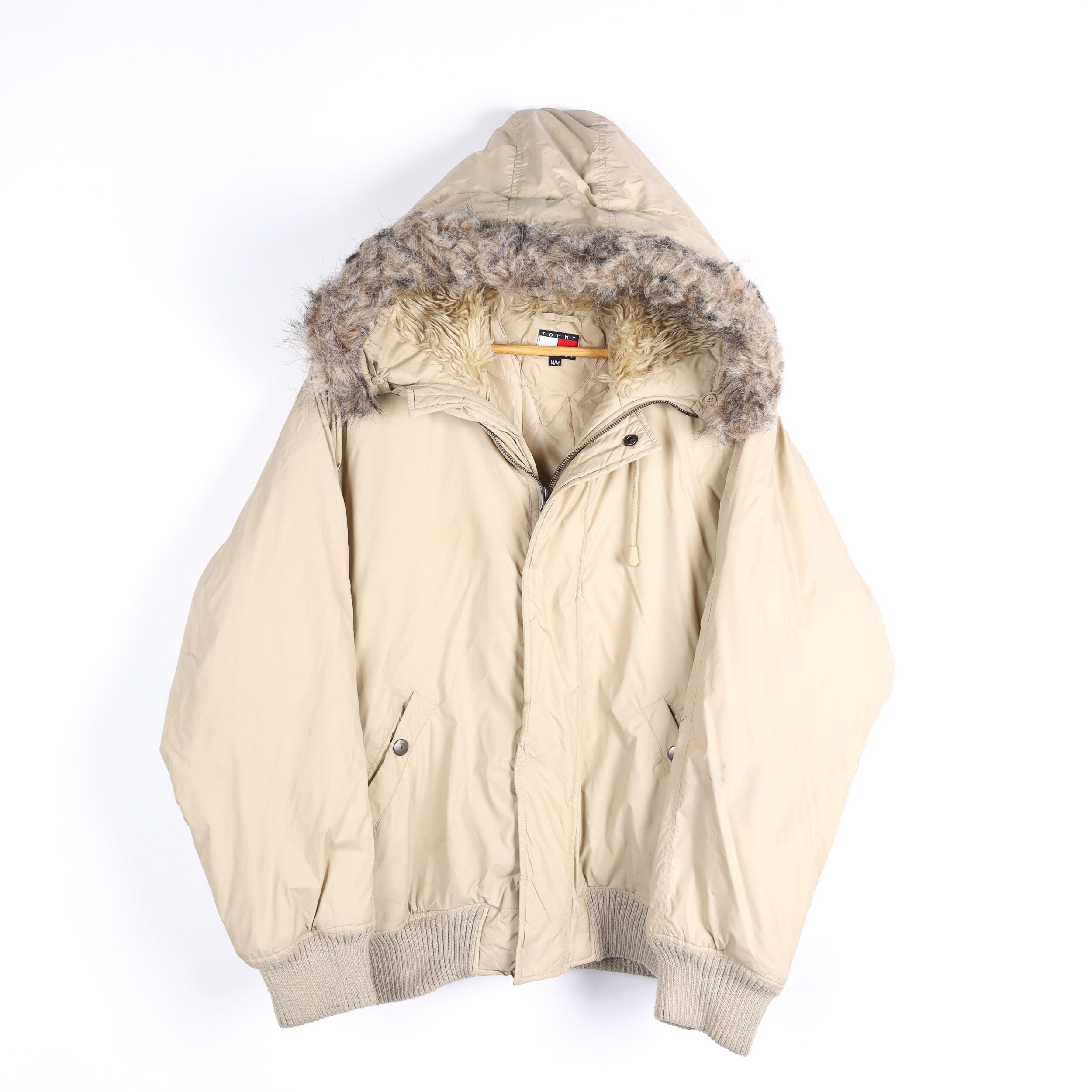 Vintage Tommy Hilfiger Insulated Fur Hoodie Jacket / Womens - Etsy