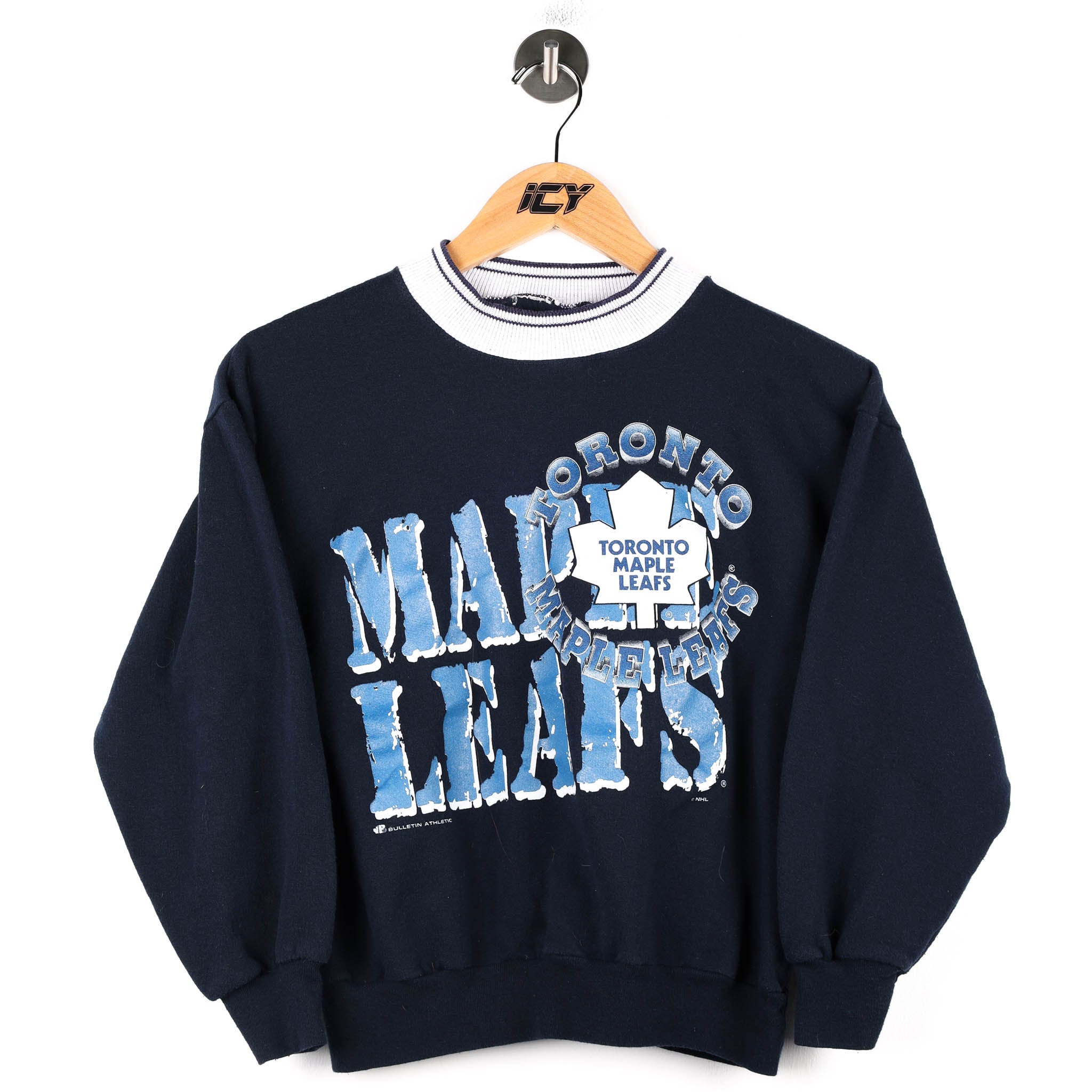 Vintage Toronto Maple Leafs Sweatshirt Crewneck Size Medium Blue 1992 90s  NHL