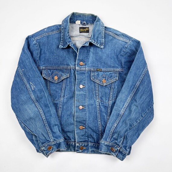 Vintage 80s Wrangler Denim Jean Jacket - Size 46