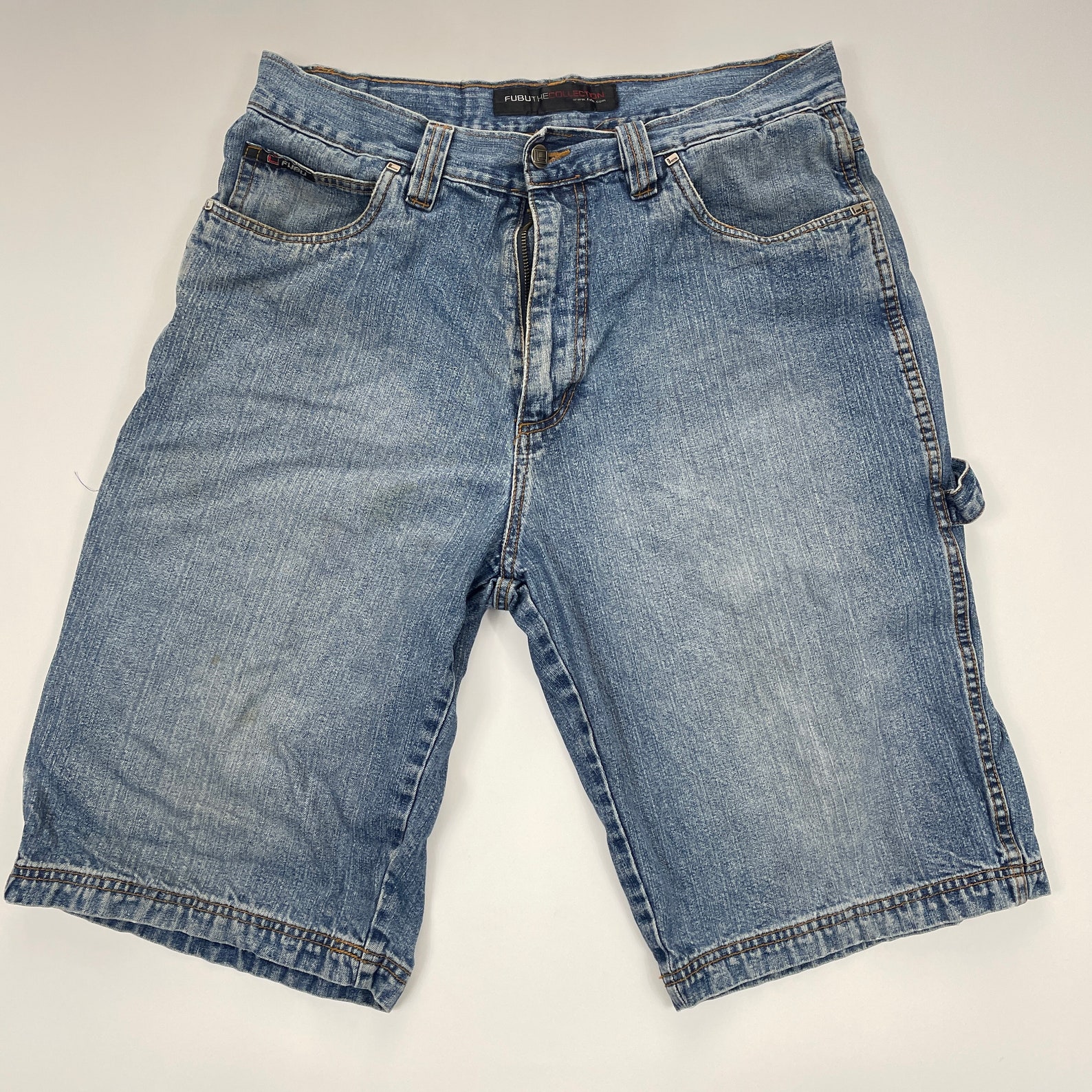Vintage 90s FUBU Denim Shorts Mens Size 34 | Etsy