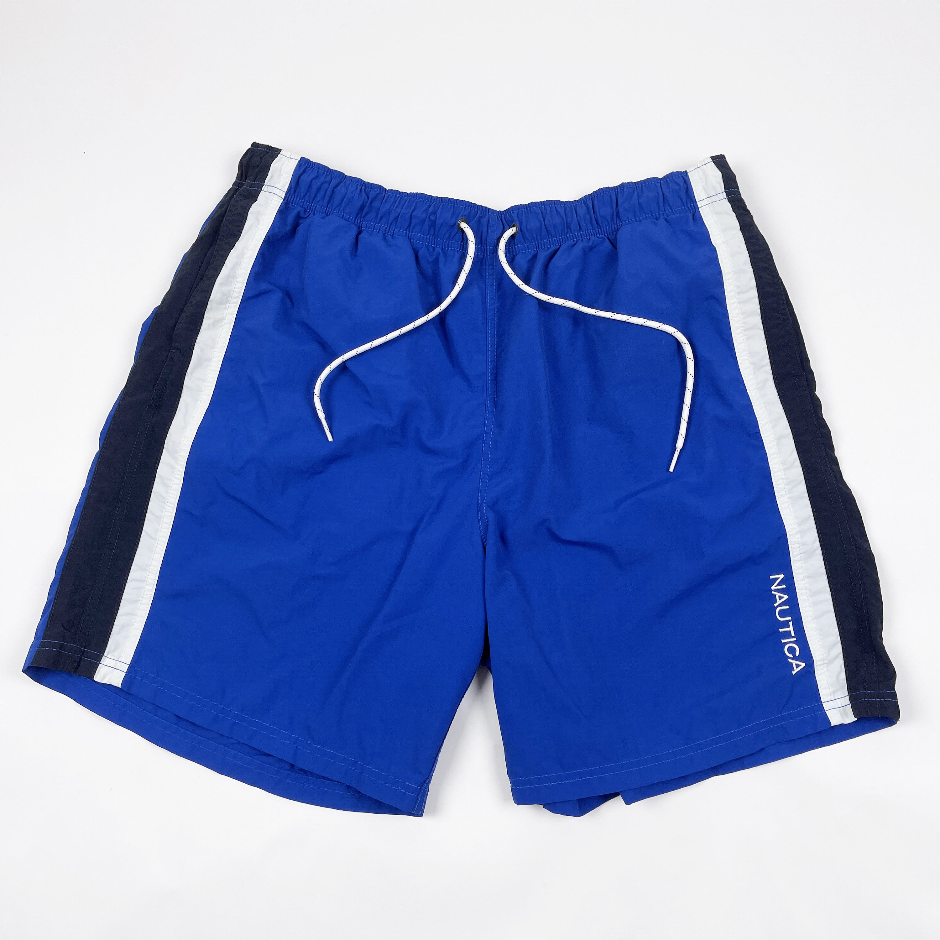 Nautica Board Shorts Mens XL Vtg Sailing Blue White Etsy