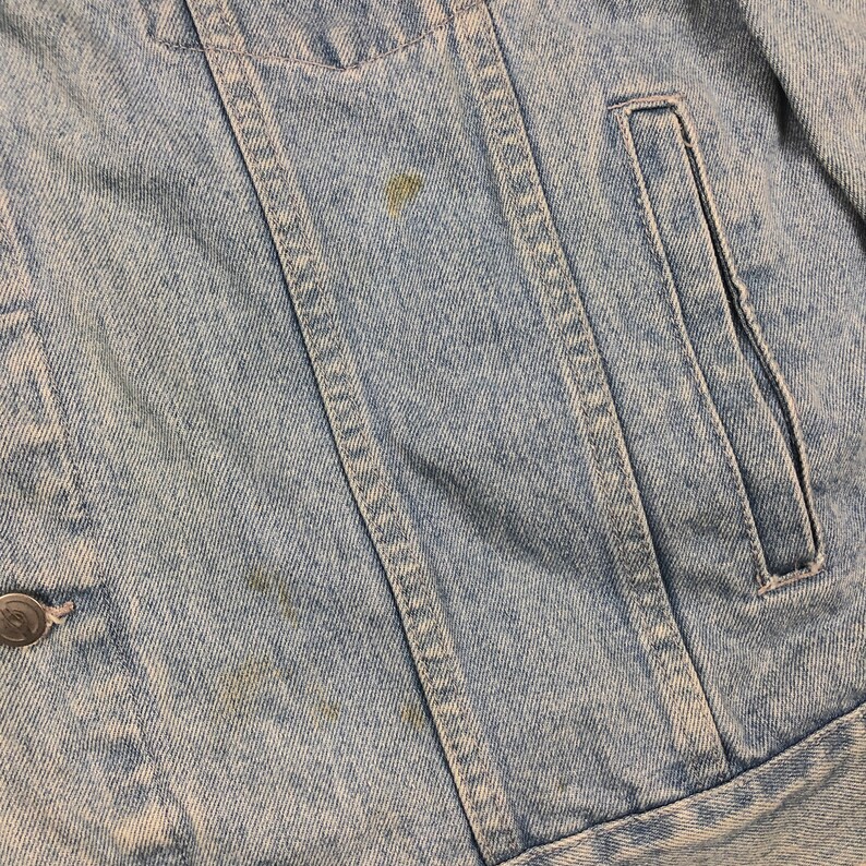 Vtg 1990s Retro Coca Cola Coat Acid Wash Blue Coke Memorabilia USA Rare Merch Beverage Vintage 90s Pepsi Denim Jean Jacket Mens XL