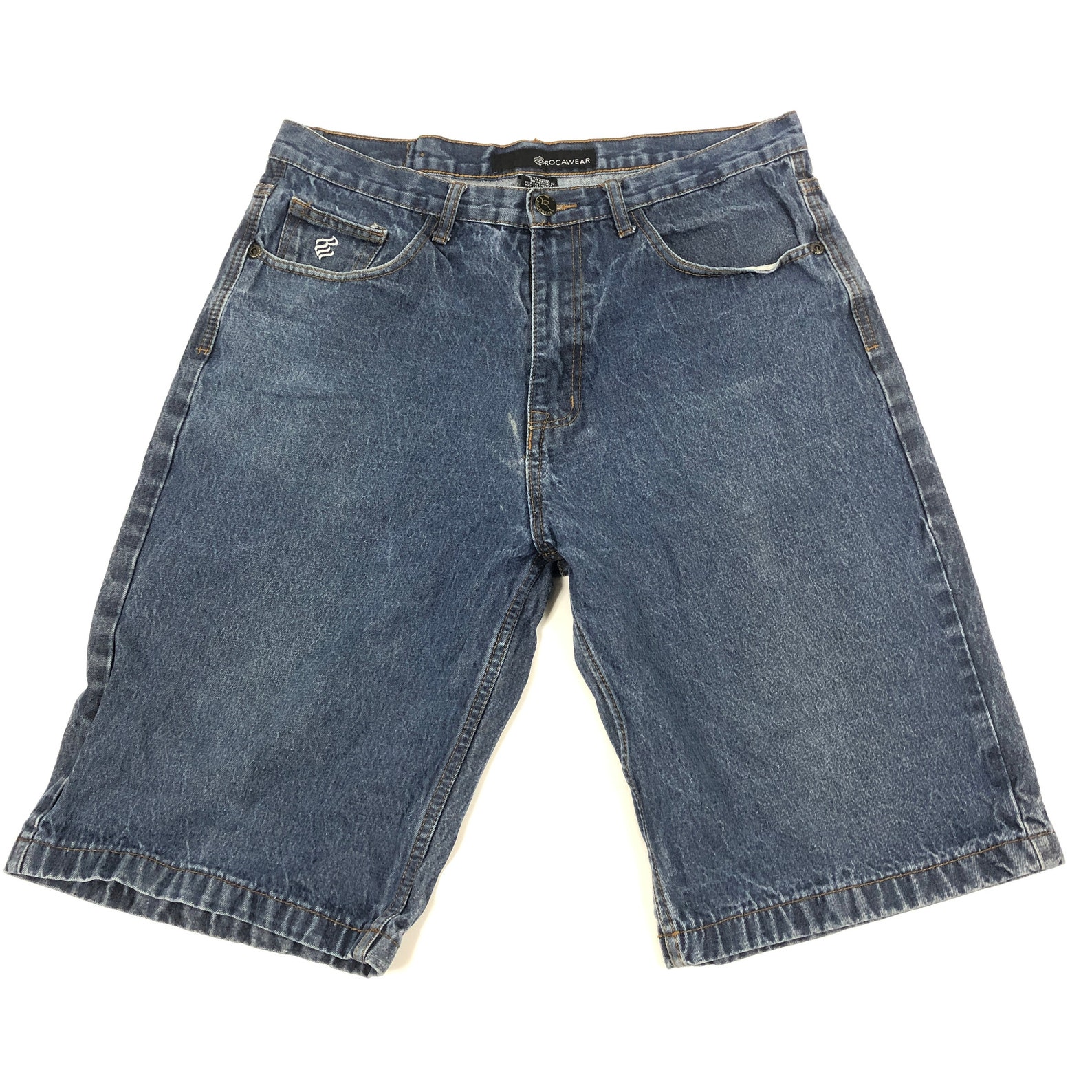 Vintage 90s Rocawear Denim Shorts Mens Size 36 | Etsy