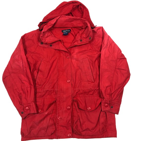 red rain jacket mens