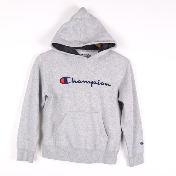 Champion Hoodie Sweatshirt / Youth Medium Kids Grey - Etsy