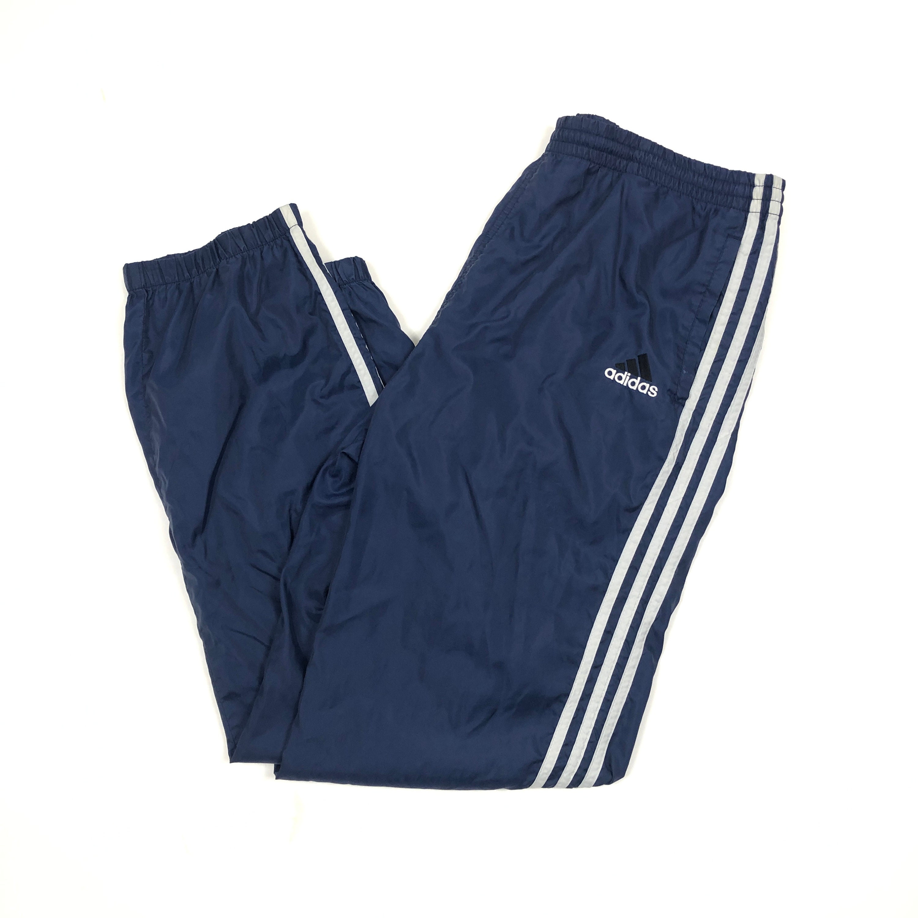 Vintage Adidas Tear Away Track Pants Mens Medium Navy | Etsy