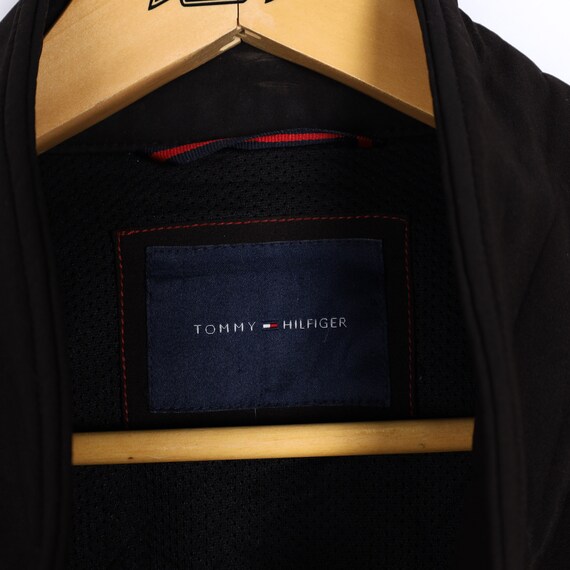 Vintage Tommy Hilfiger Full Zip Jacket / Mens 3XL / Long Sleeve Black Small Logo /