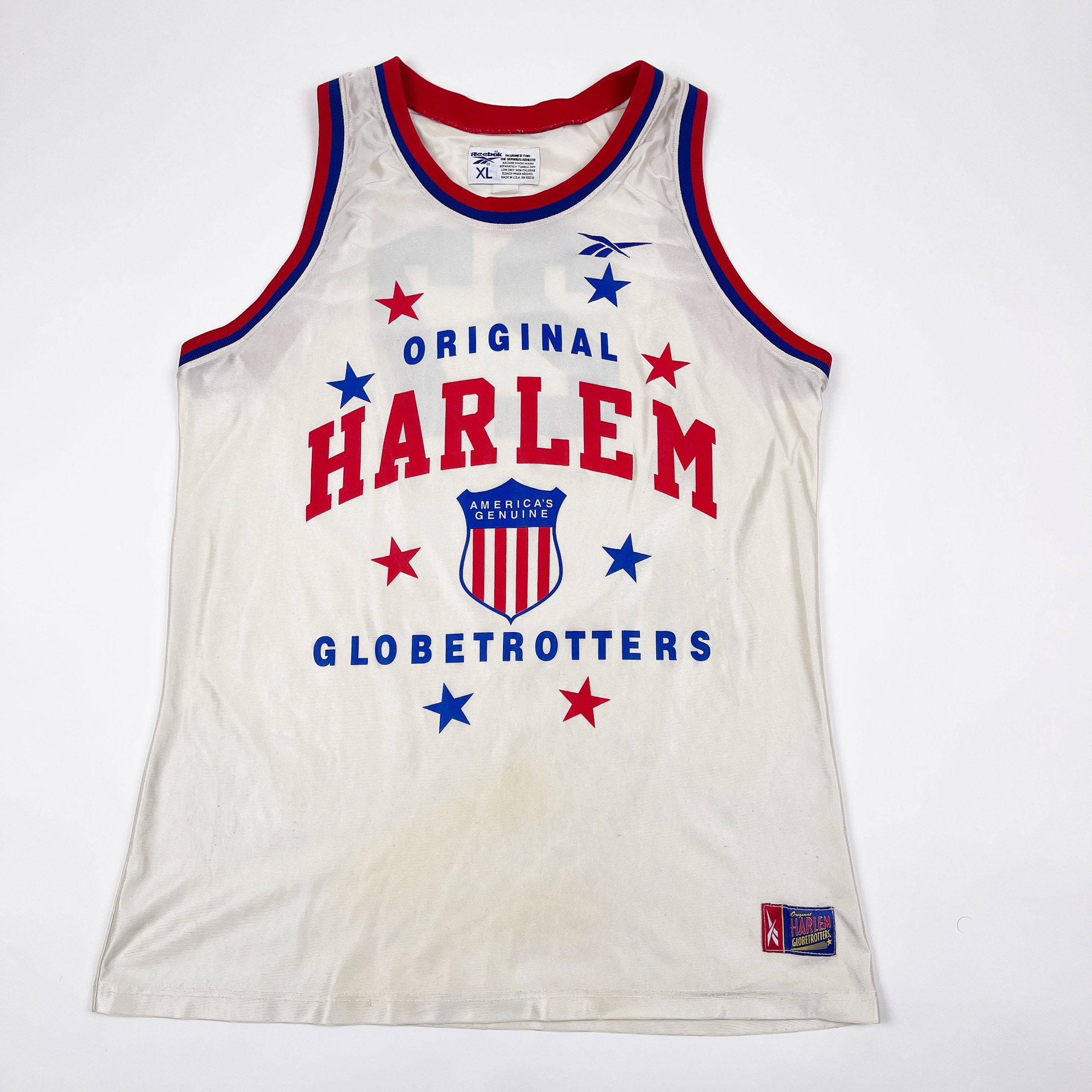 Vintage 90s Harlem Globetrotters Jersey/ M / Reebok Made in