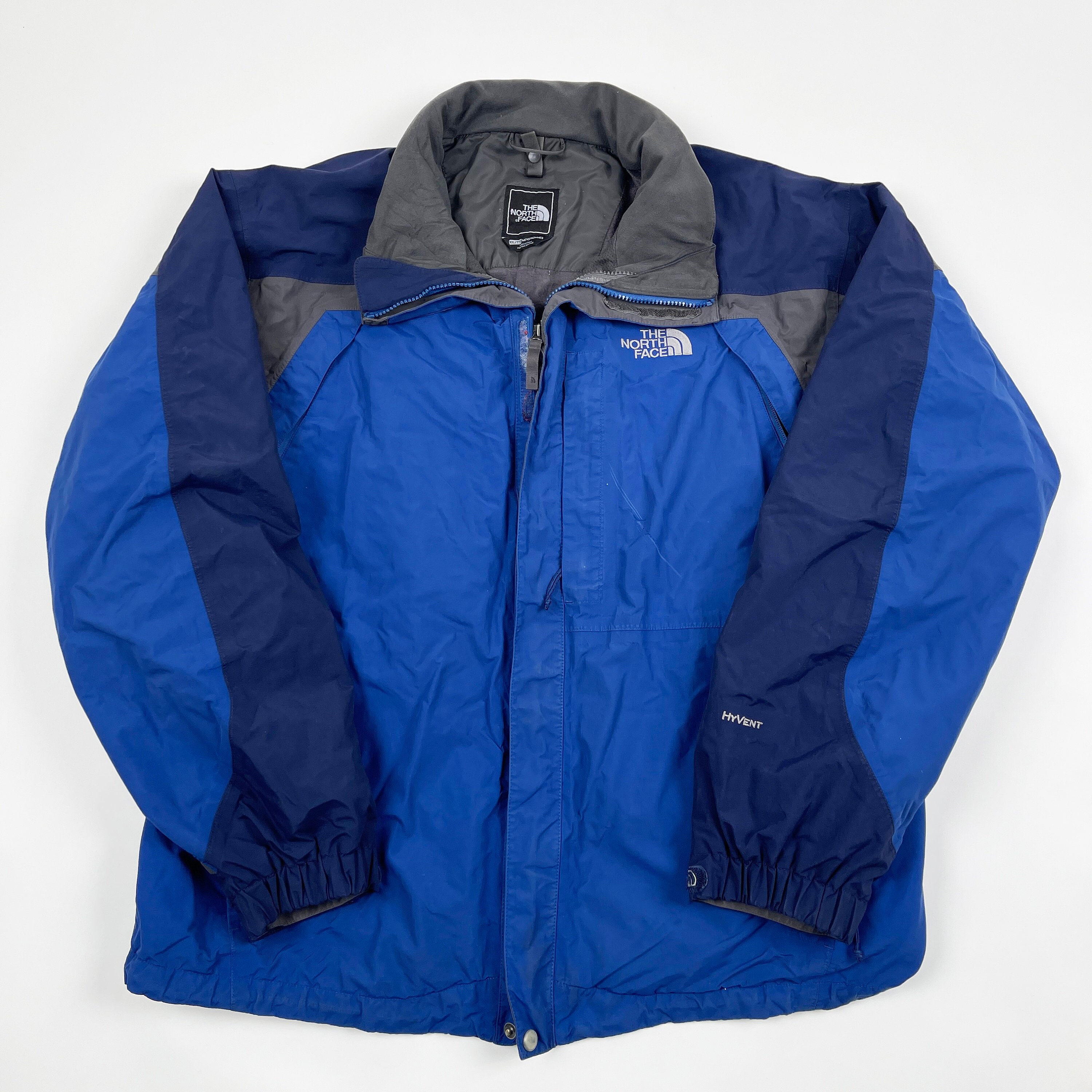 north face hyvent jacket blue