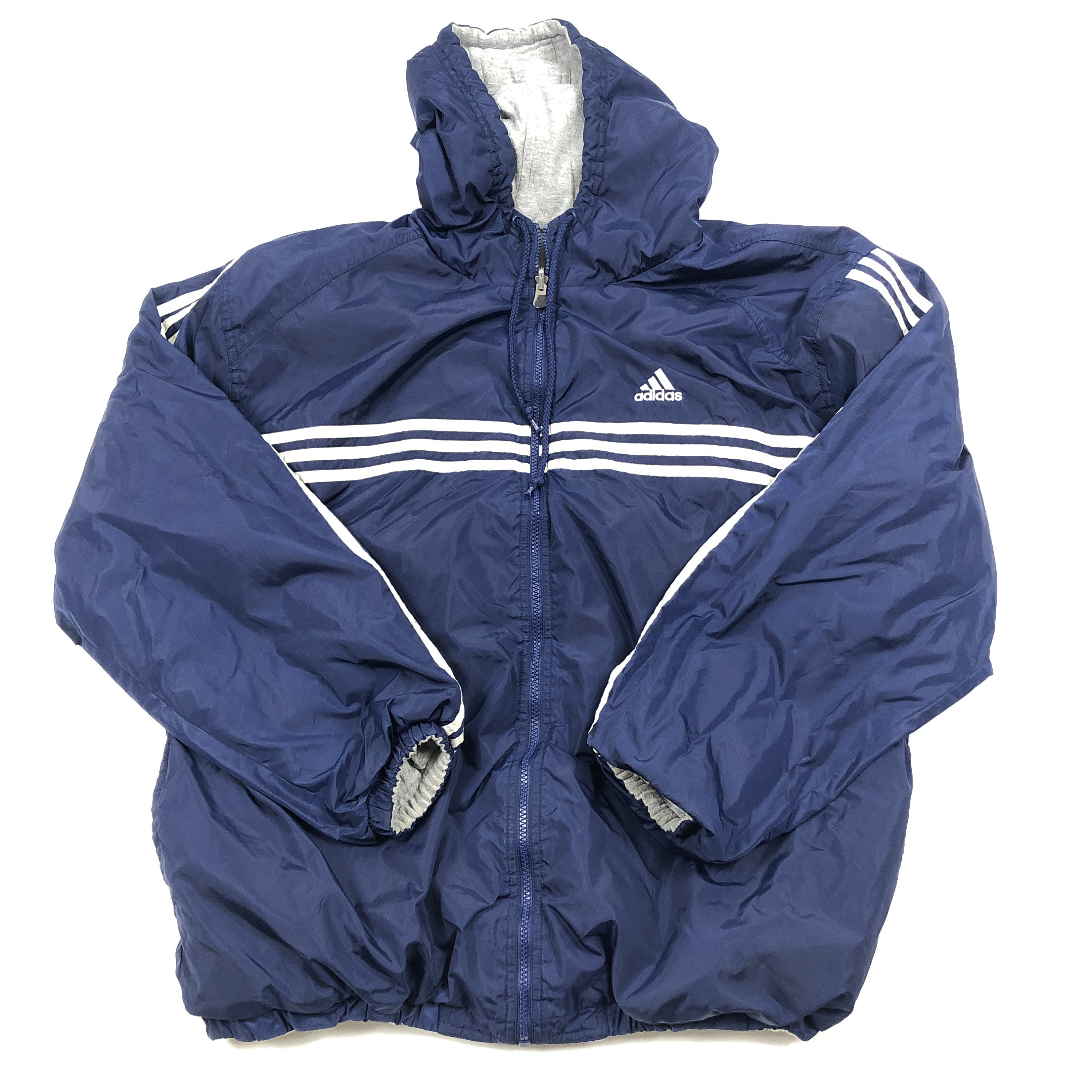 Vintage Adidas Navy Blue Grey Windbreaker Etsy