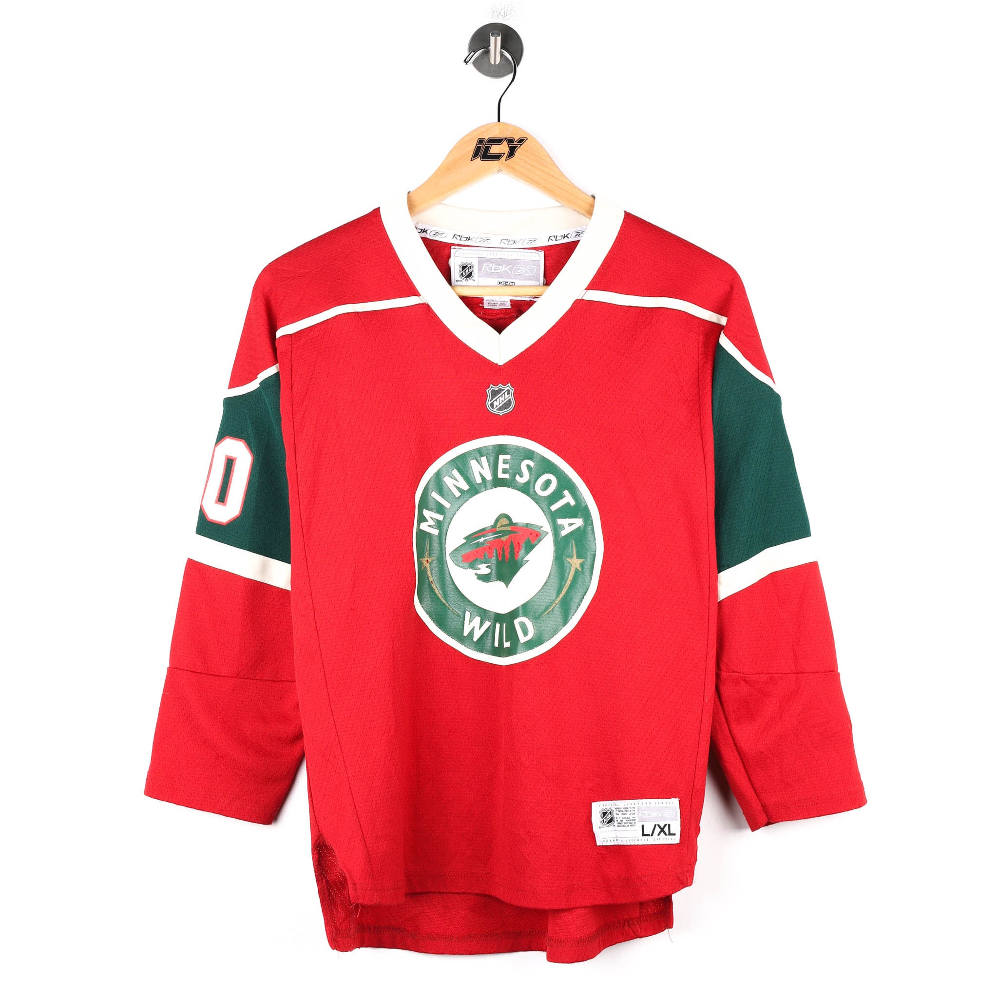 Reebok Minnesota Wild Jersey NHL CCM Hockey Red Size 50 Parise #11 Stitched