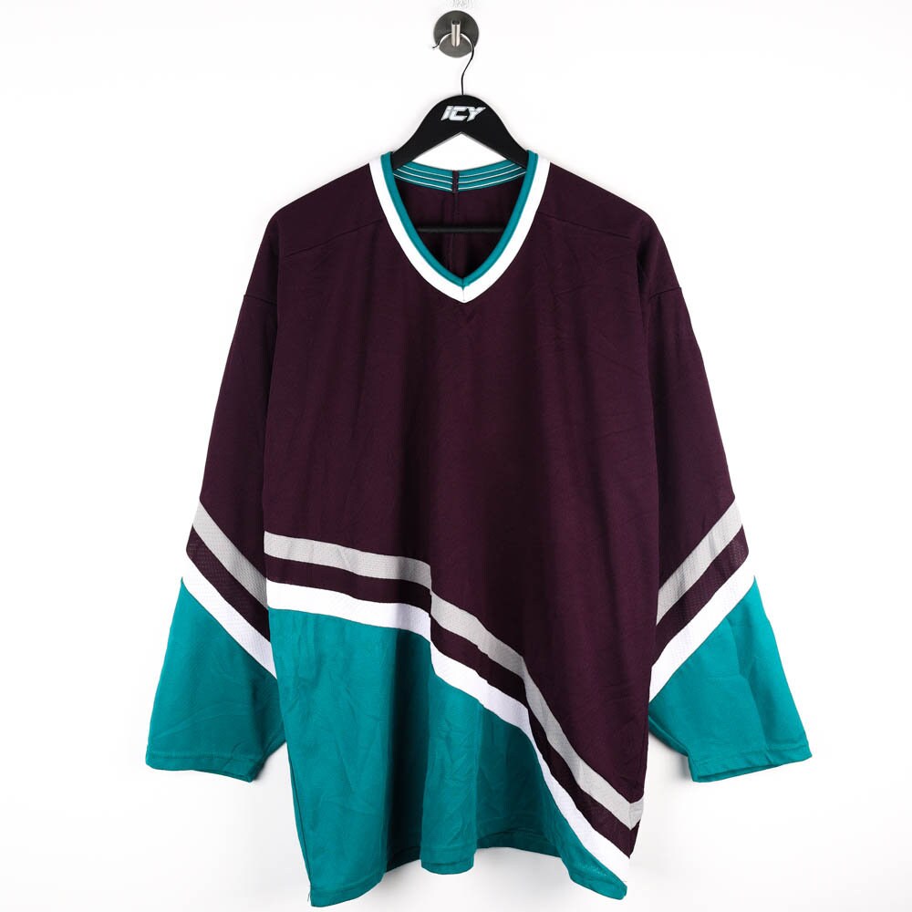 retro-city-threads Hawks The Mighty Ducks Adam Banks Custom Hockey Jersey Sweater Adult XL