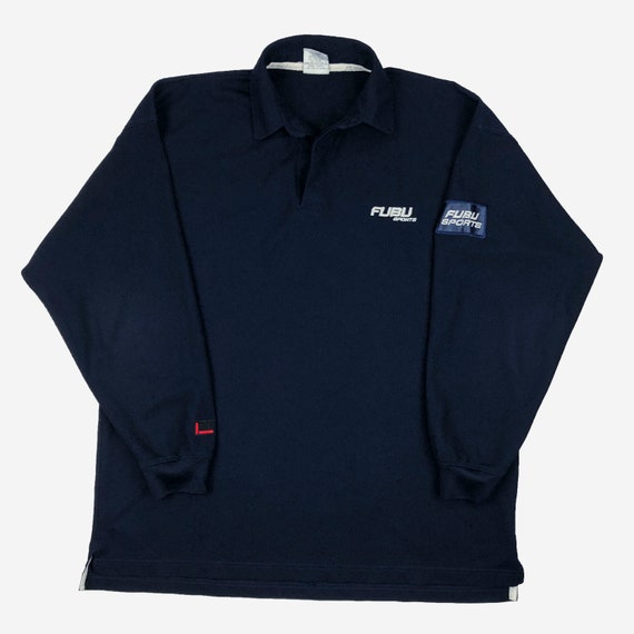 Vintage 90s FUBU Rugby Jersey Long Sleeve Shirt -