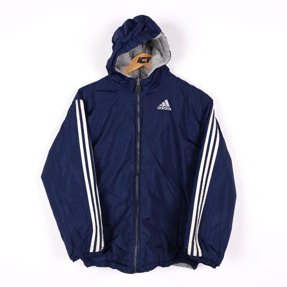 Kleding Herenkleding Hoodies & Sweatshirts Hoodies Vintage jaren '90 Adidas Omkeerbare Jas Maat XL 