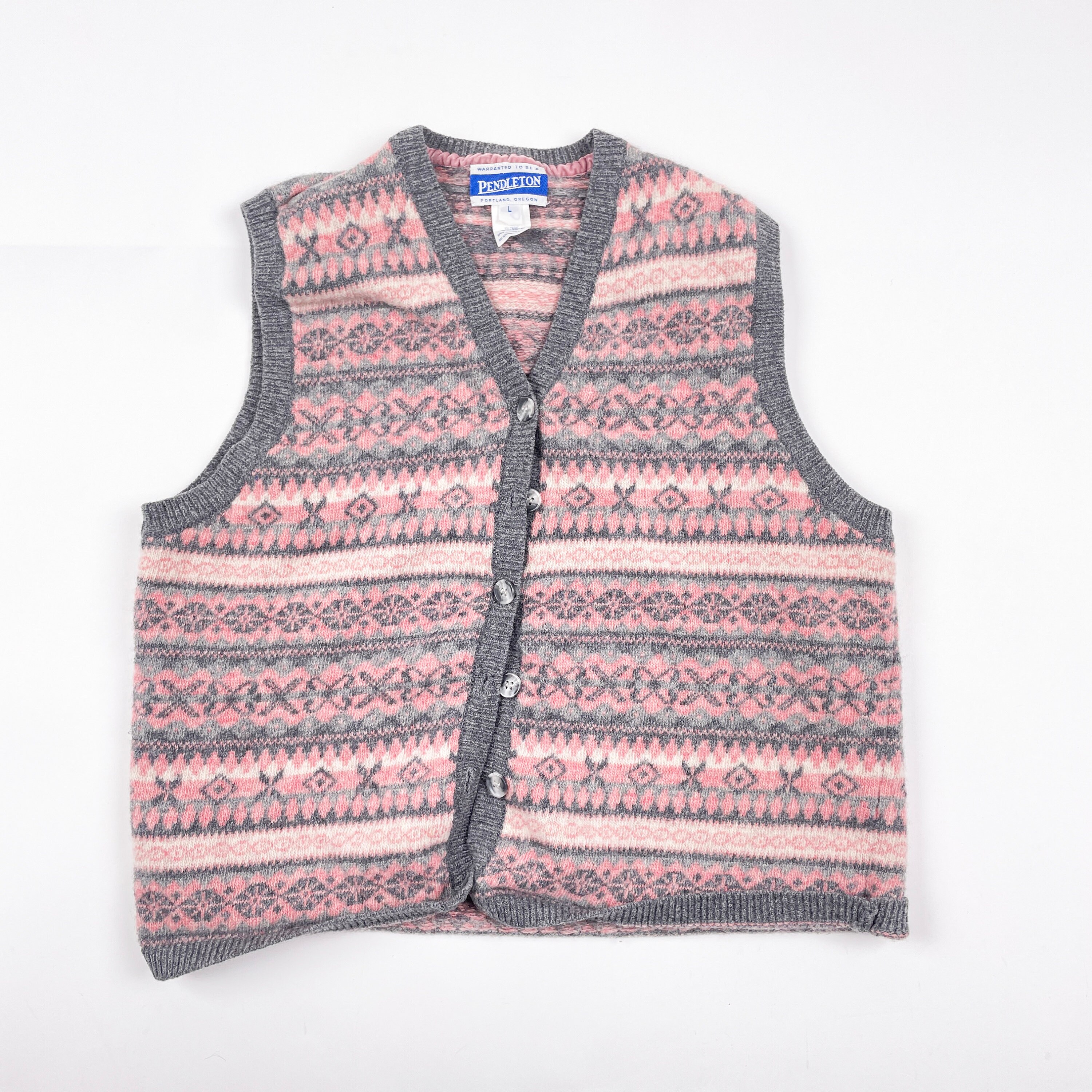Vintage Pendleton Wool Vest Womens Medium Vtg Pure Lambs Etsy