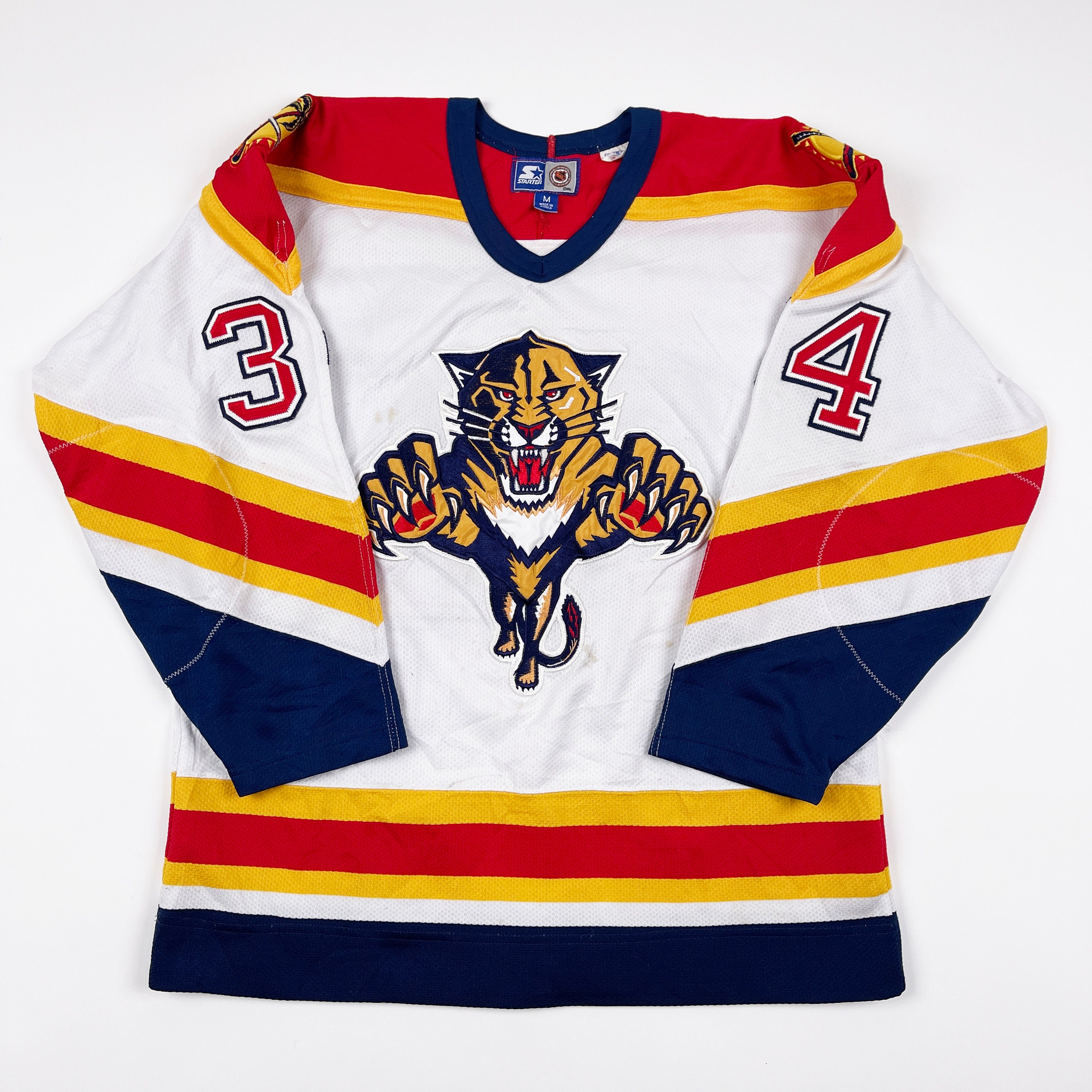 Vintage 90s Men's Starter x Florida Panthers Jersey NHL White Sewn Sz XL