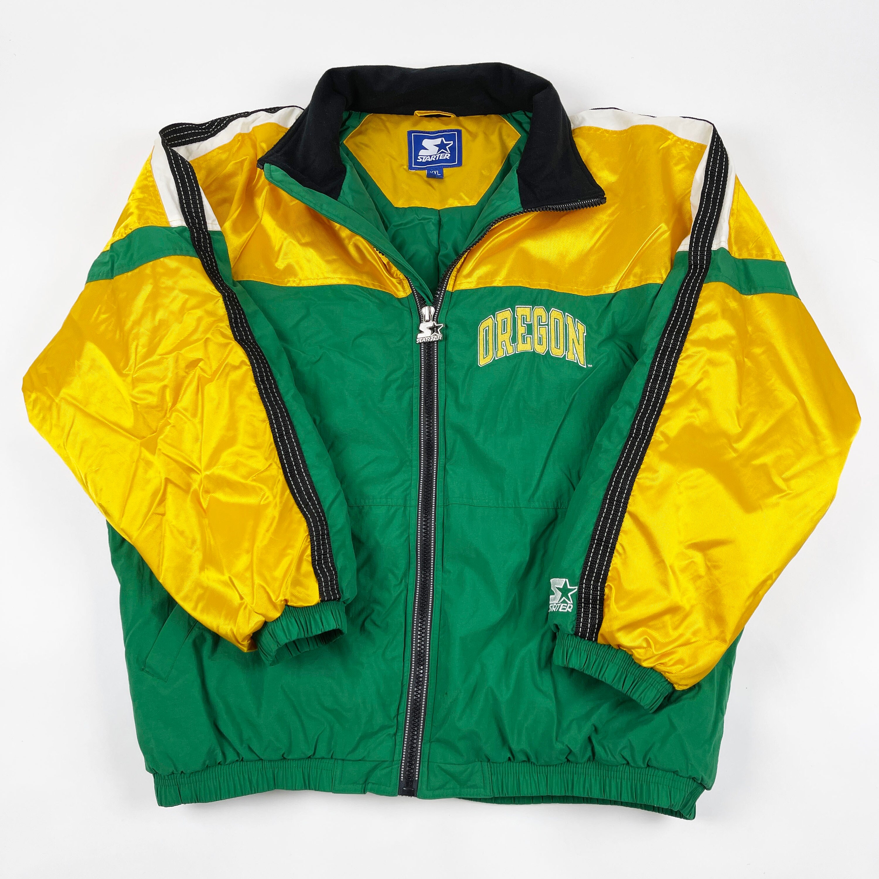 Starter University Of Oregon UO Ducks Satin Vintage Jacket Green