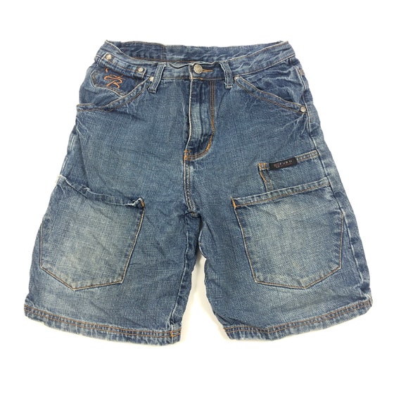 Vintage 90s Fubu Denim Jeans Shorts 