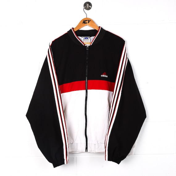 laringe corazón perdido conductor Chaqueta Vintage Adidas Varsity / Hombre Grande / Rojo Negro - Etsy España